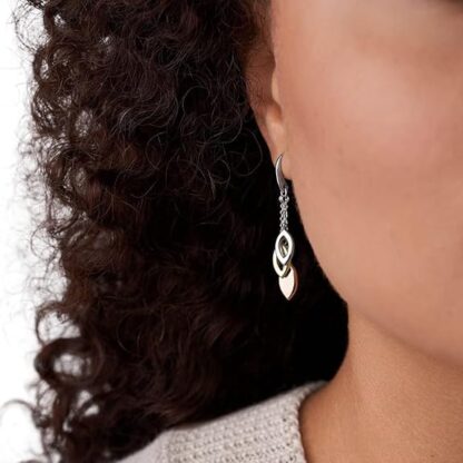 Fossil boucles d'oreille "Sadie navette" – Image 3