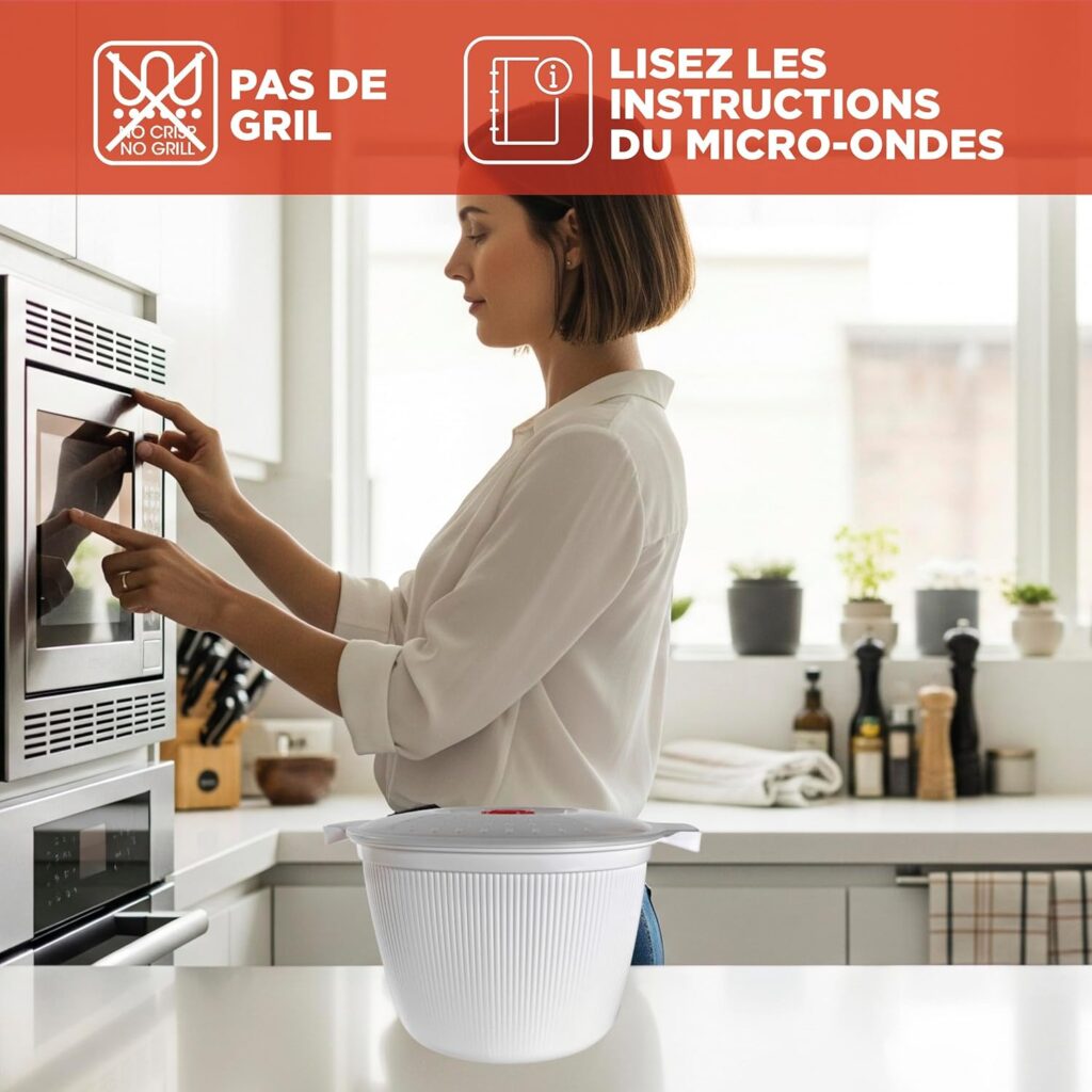Tupperware Pasta-Meister Cuiseur Pâtes Micro-ondes 1,9 L Violet – Cuisson Parfaite Facile