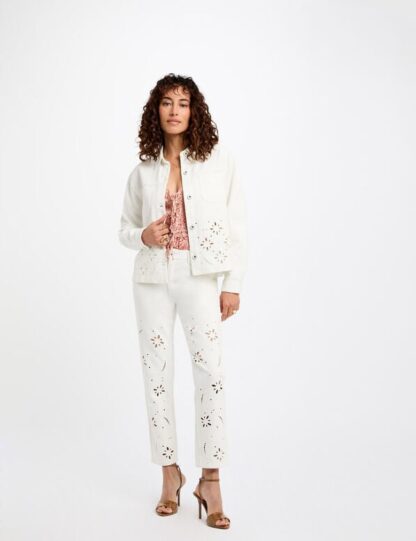 Morgan Veste en jean brodée