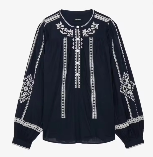Zadig&Voltaire chemisier "Tigy Coton Kozak" – Image 2