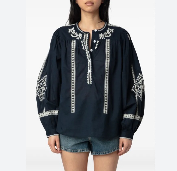 Zadig&Voltaire chemisier "Tigy Coton Kozak"