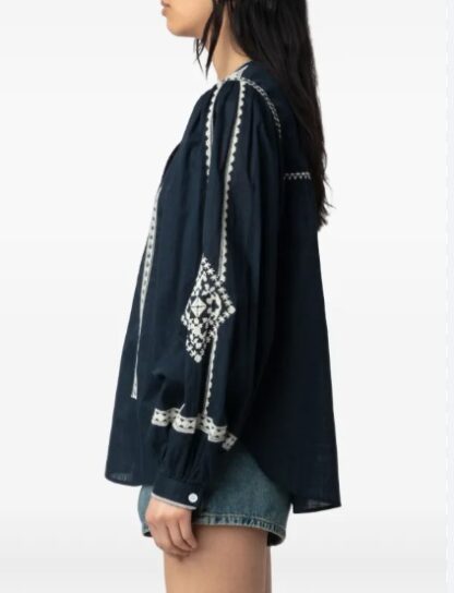 Zadig&Voltaire chemisier "Tigy Coton Kozak" – Image 5