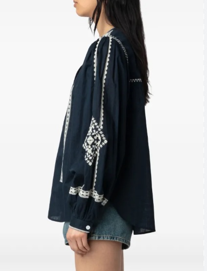 Zadig&Voltaire chemisier "Tigy Coton Kozak" – Image 5