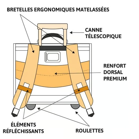 Tann's cartable à roulettes "Les fantaisies de Juliette" – Image 2