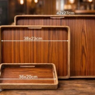 Set de 3 plateaux de service encastrables en bois