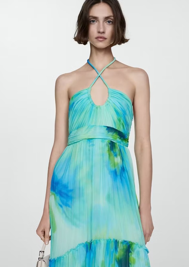 Mango robe longue imprimée à emmanchures américaines – Image 6