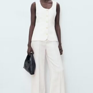 Mango combinaison en lin style tailleur