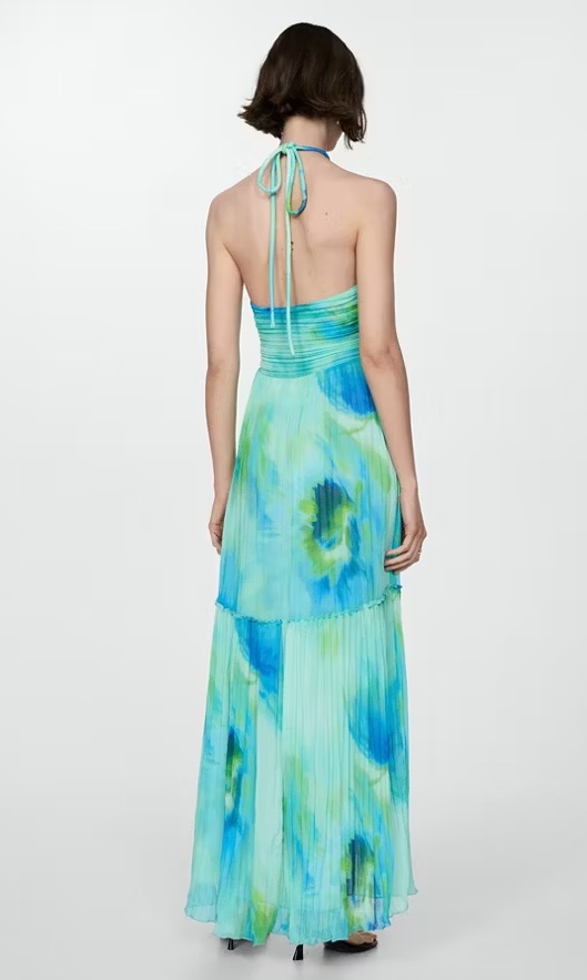 Mango robe longue imprimée à emmanchures américaines – Image 5